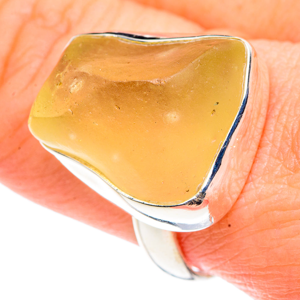 Libyan Desert Glass Rings handcrafted by Anasilvercos - RING91515