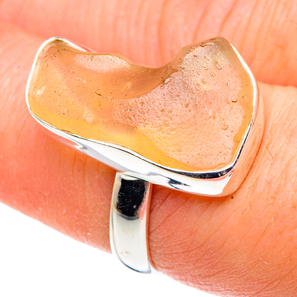 Libyan Desert Glass Rings handcrafted by Anasilvercos - RING91516