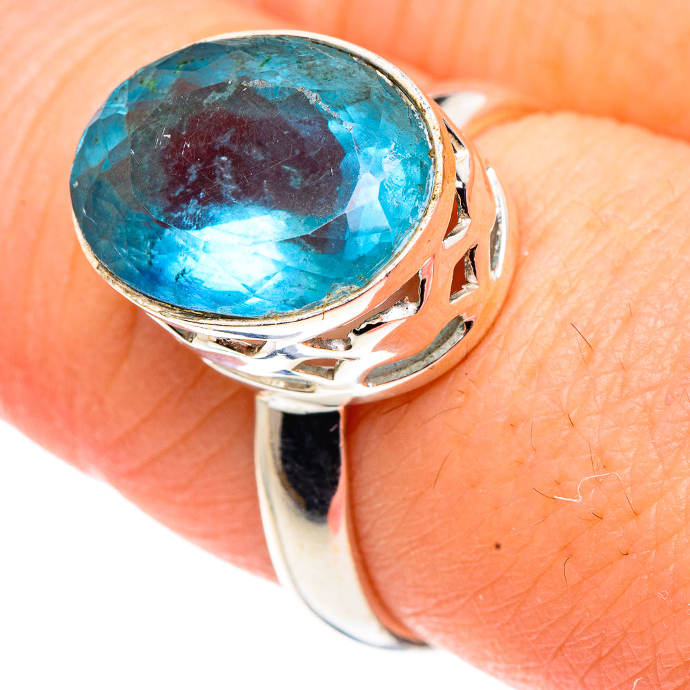 Blue Fluorite Rings handcrafted by Anasilvercos - RING91525