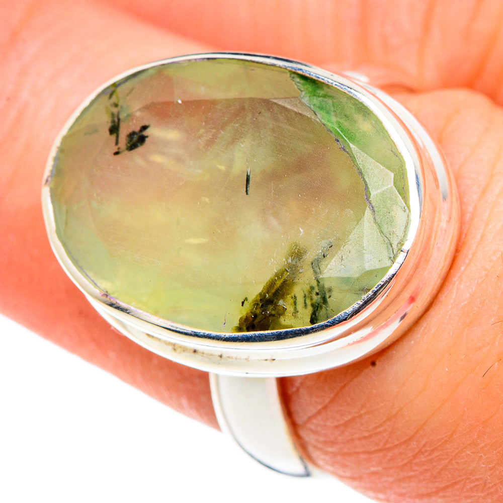 Prehnite Rings handcrafted by Anasilvercos - RING91528