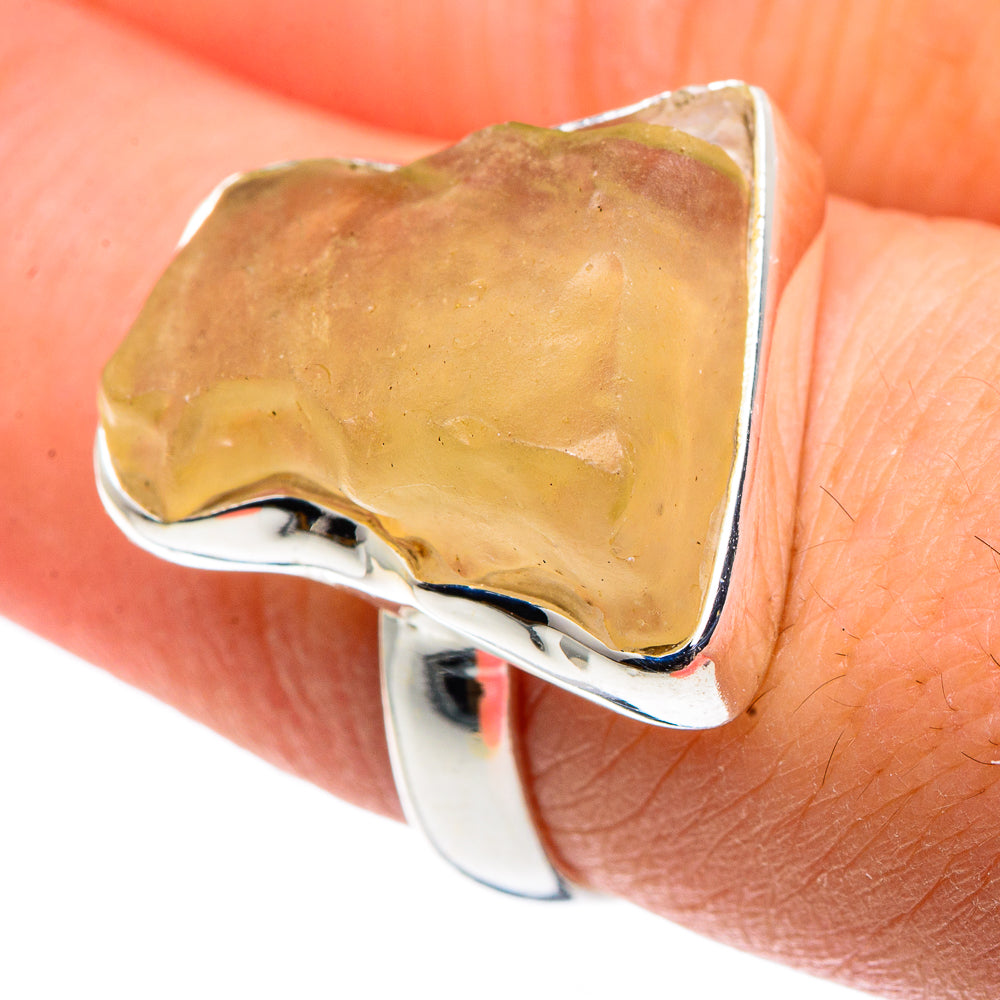 Libyan Desert Glass Rings handcrafted by Anasilvercos - RING91529