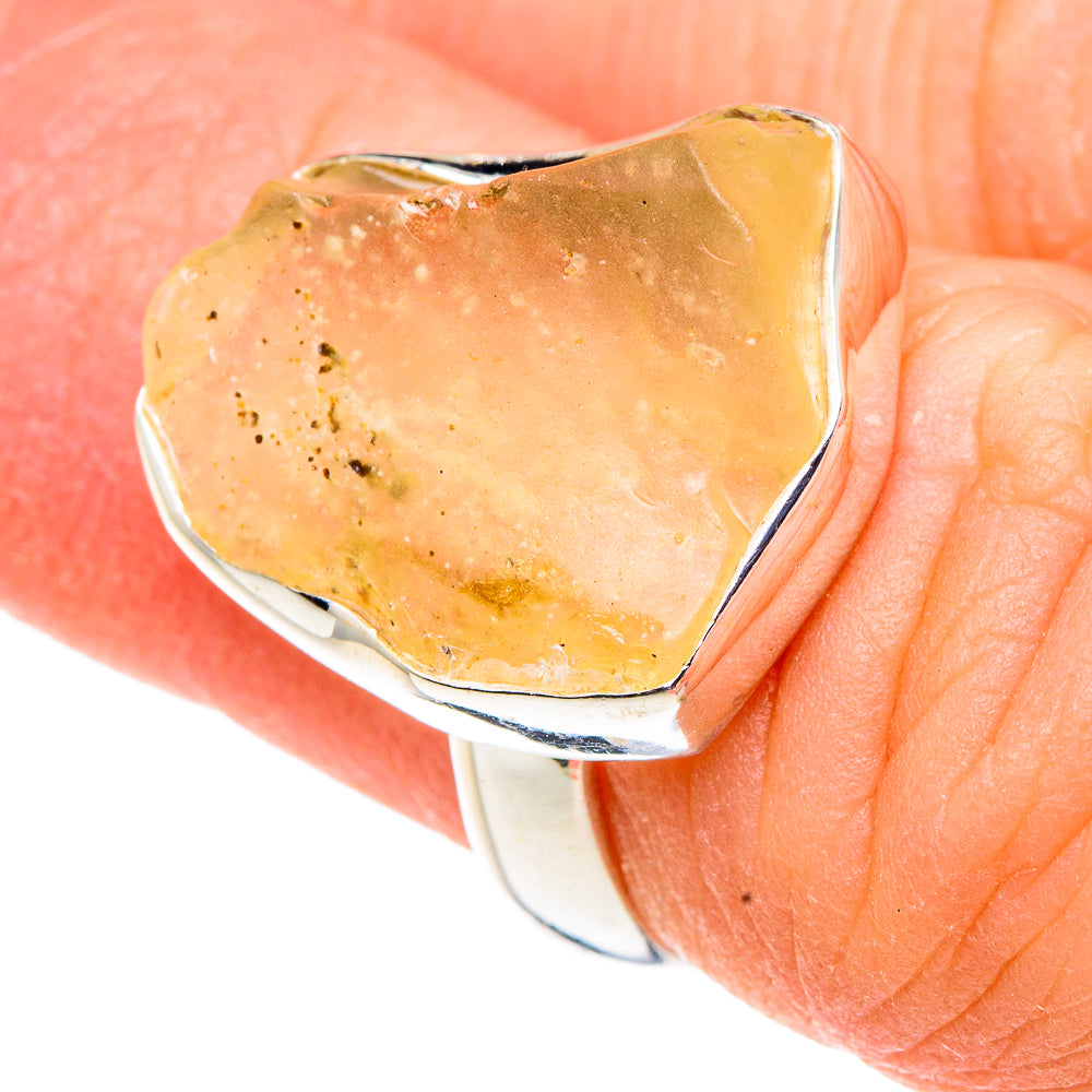 Libyan Desert Glass Rings handcrafted by Anasilvercos - RING91530