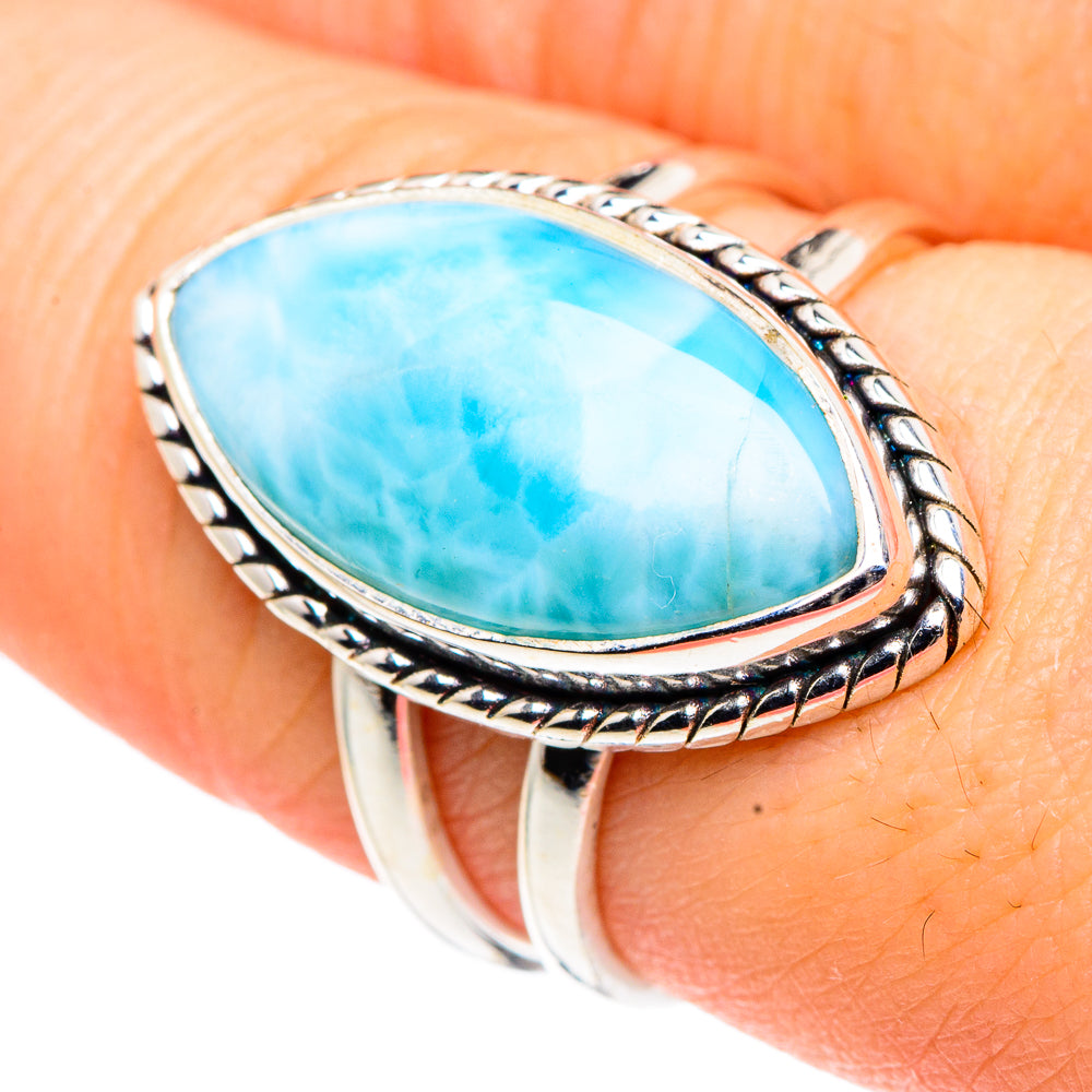 Larimar Rings handcrafted by Anasilvercos - RING91552