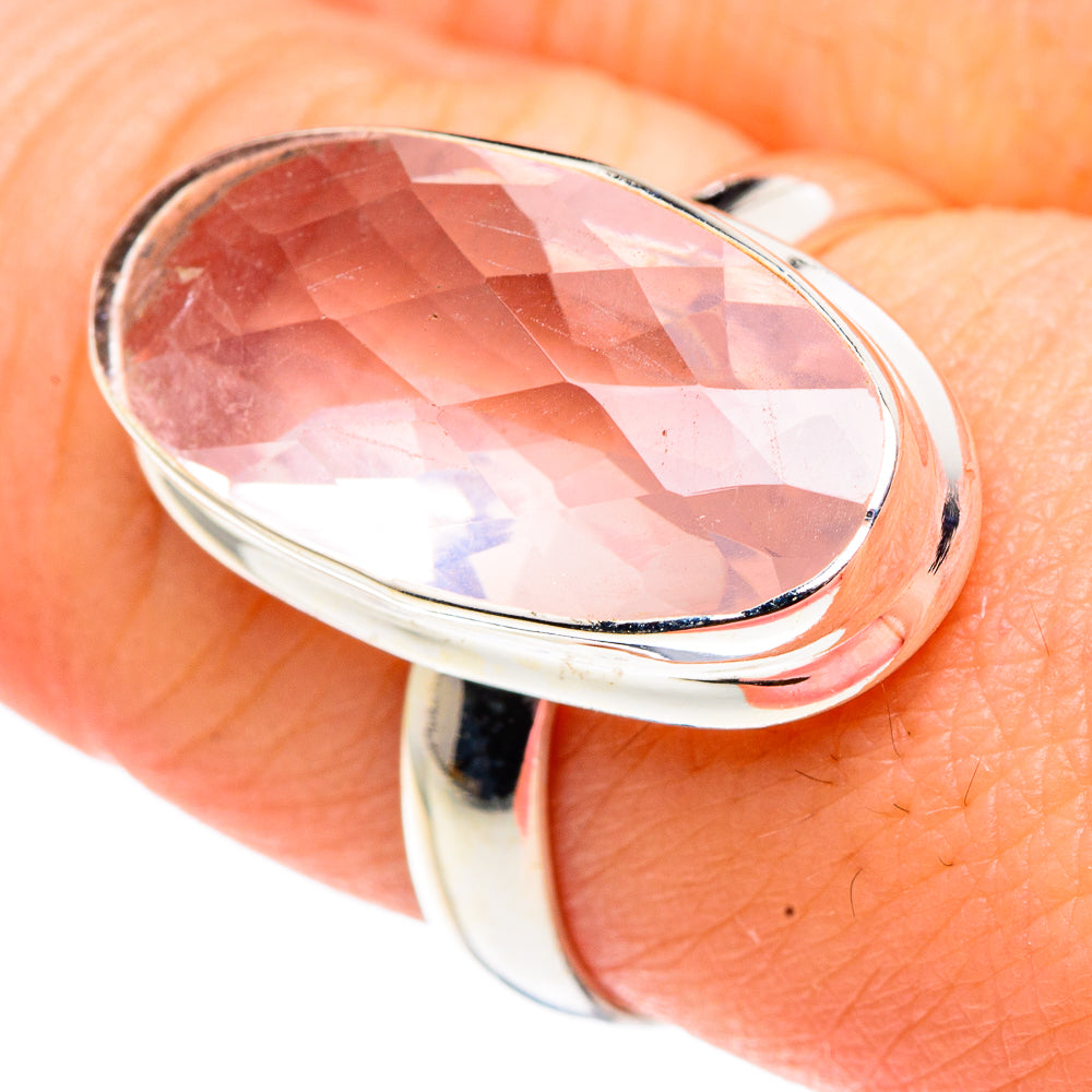 Rose Quartz Rings handcrafted by Anasilvercos - RING91553