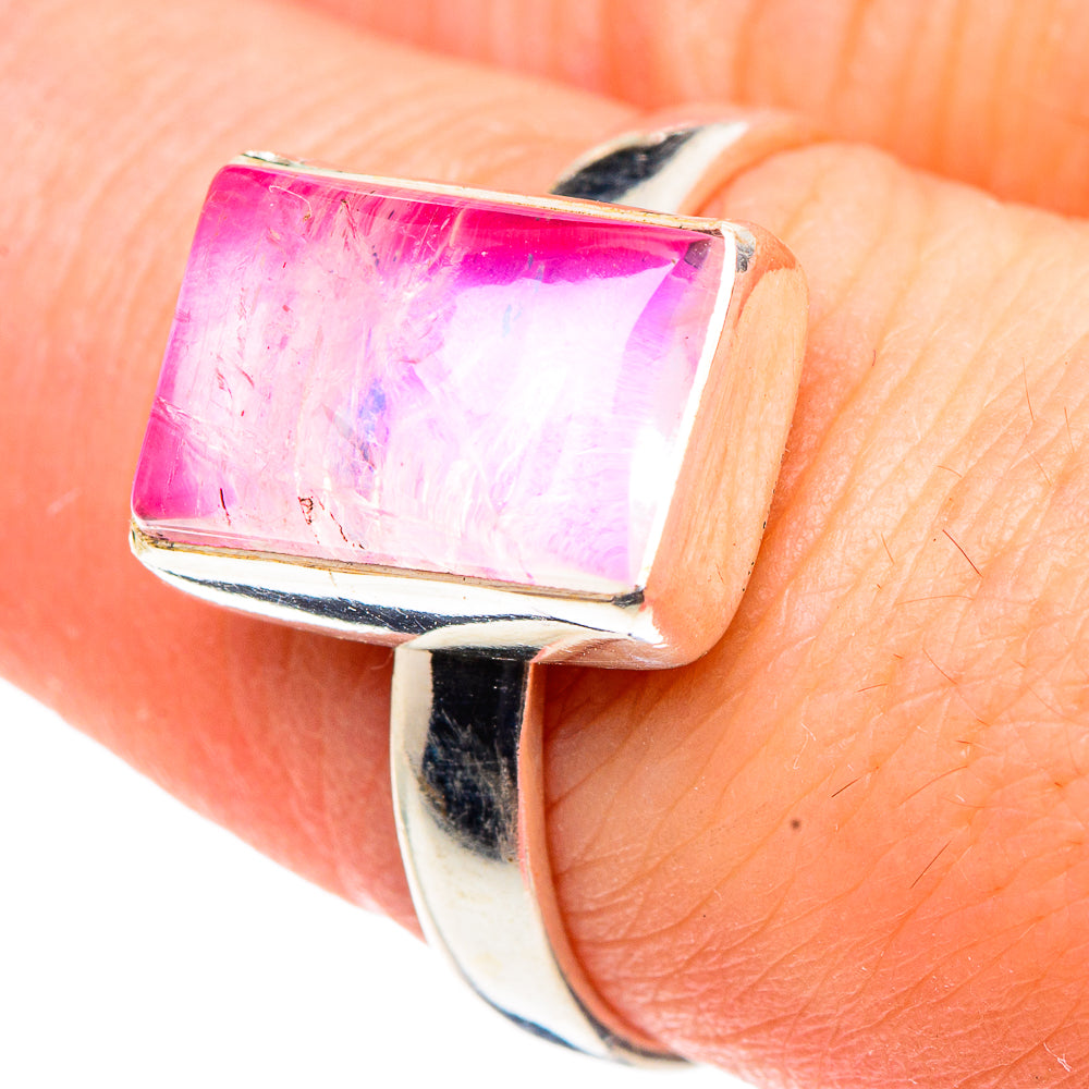 Pink Moonstone Rings handcrafted by Anasilvercos - RING91554