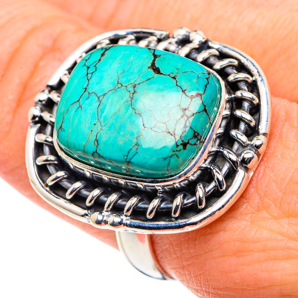 Tibetan Turquoise Rings handcrafted by Anasilvercos - RING91580