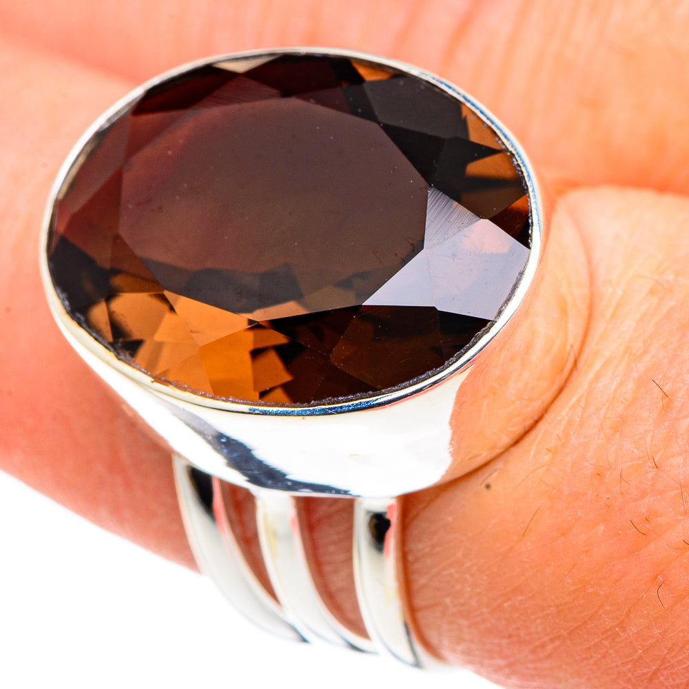 Smoky Quartz Rings handcrafted by Anasilvercos - RING91589