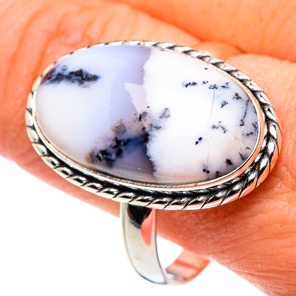 Dendritic Opal Rings handcrafted by Anasilvercos - RING91603