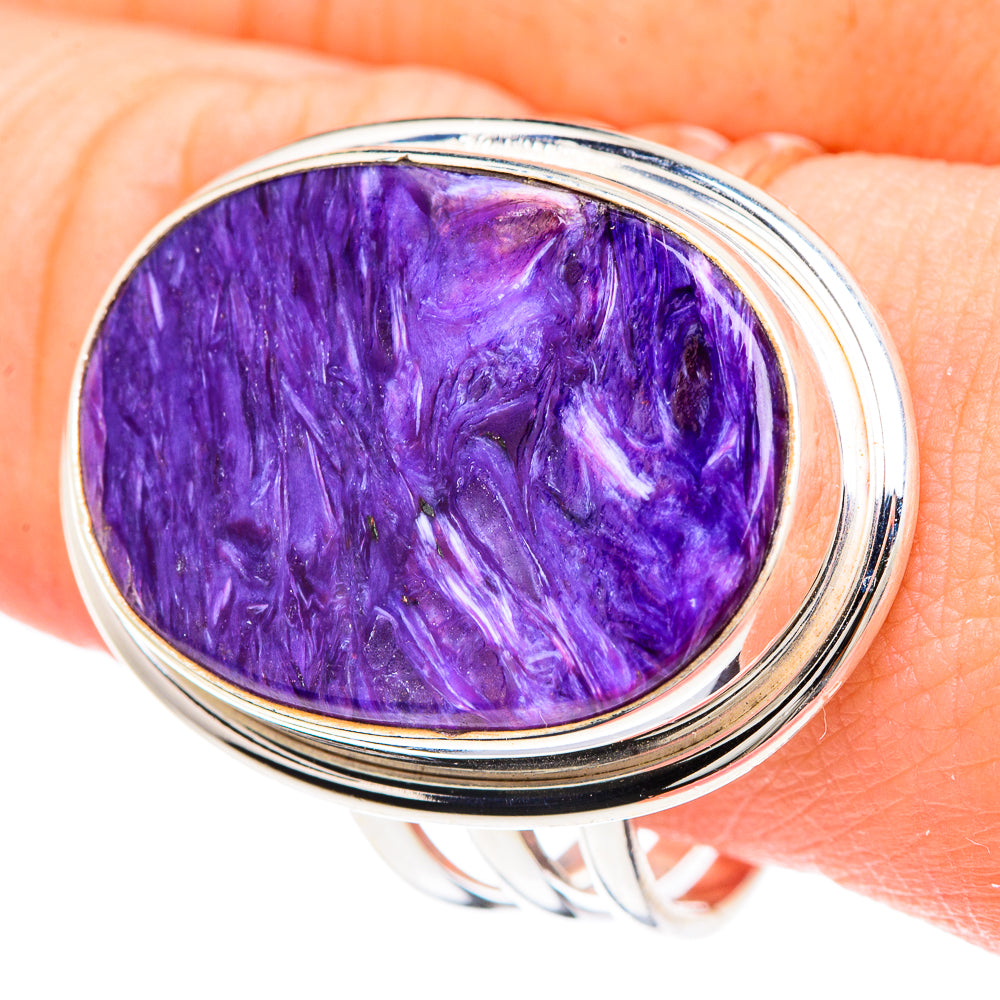 Charoite Rings handcrafted by Anasilvercos - RING91634