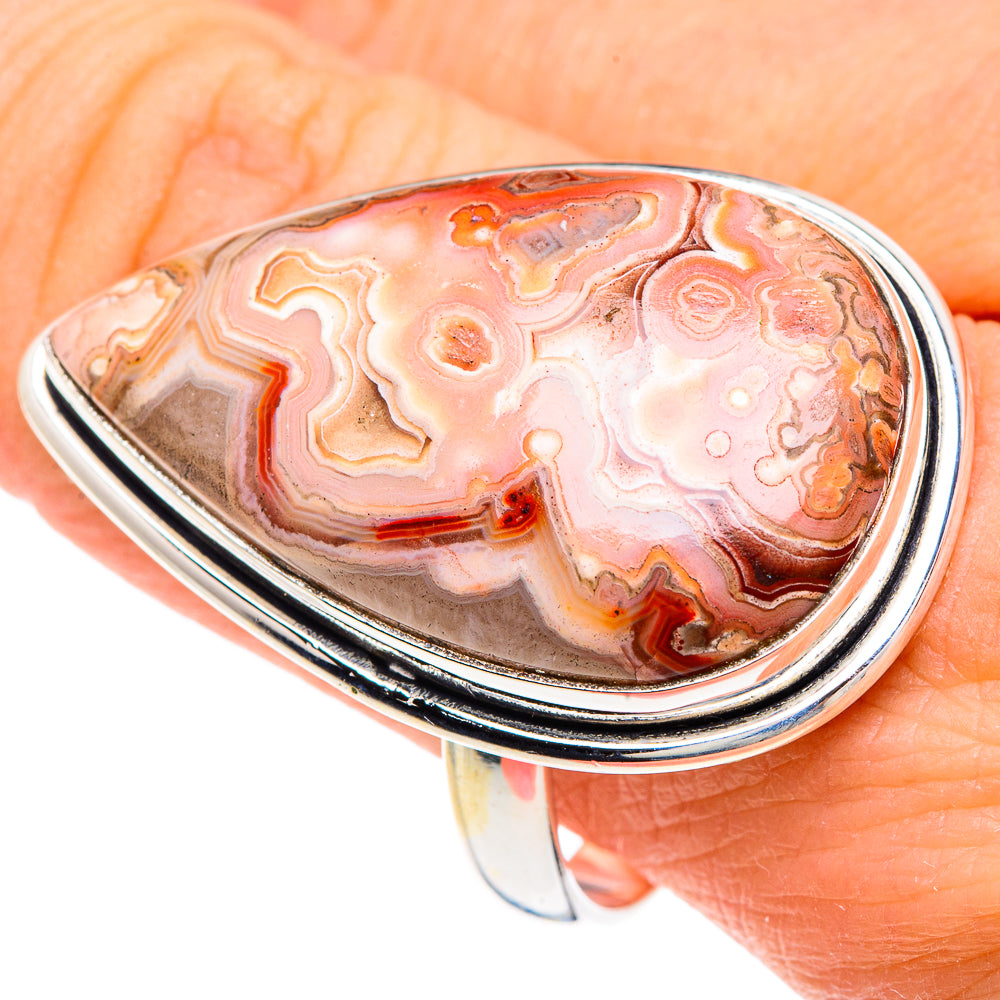 Crazy Lace Agate Rings handcrafted by Anasilvercos - RING91659