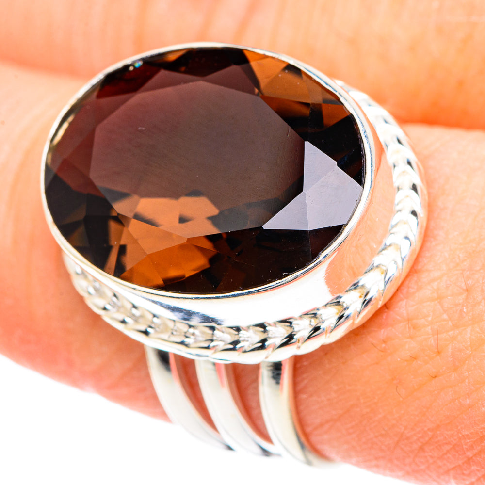 Smoky Quartz Rings handcrafted by Anasilvercos - RING91661