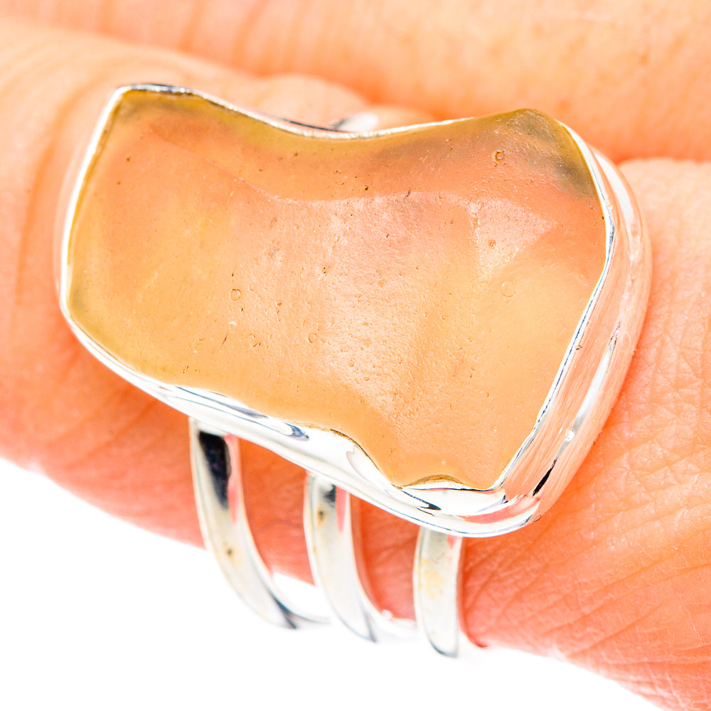 Libyan Desert Glass Rings handcrafted by Anasilvercos - RING91666