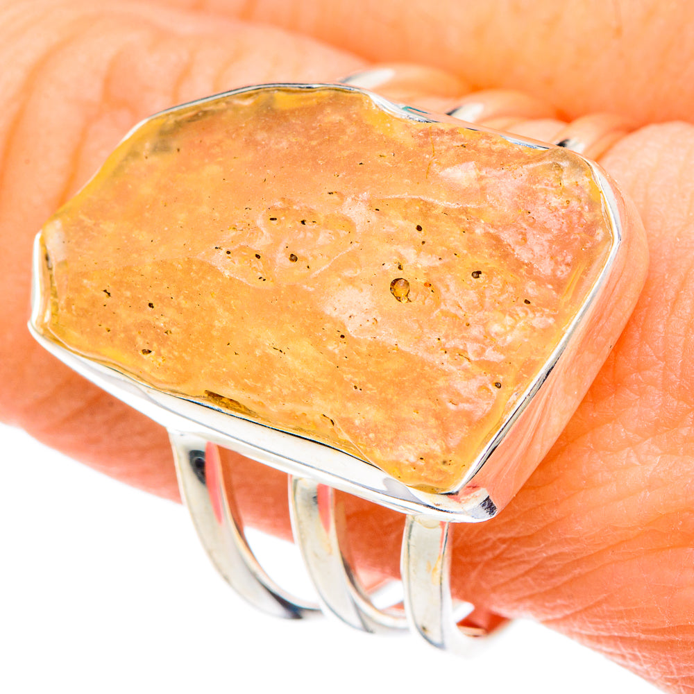 Libyan Desert Glass Rings handcrafted by Anasilvercos - RING91702