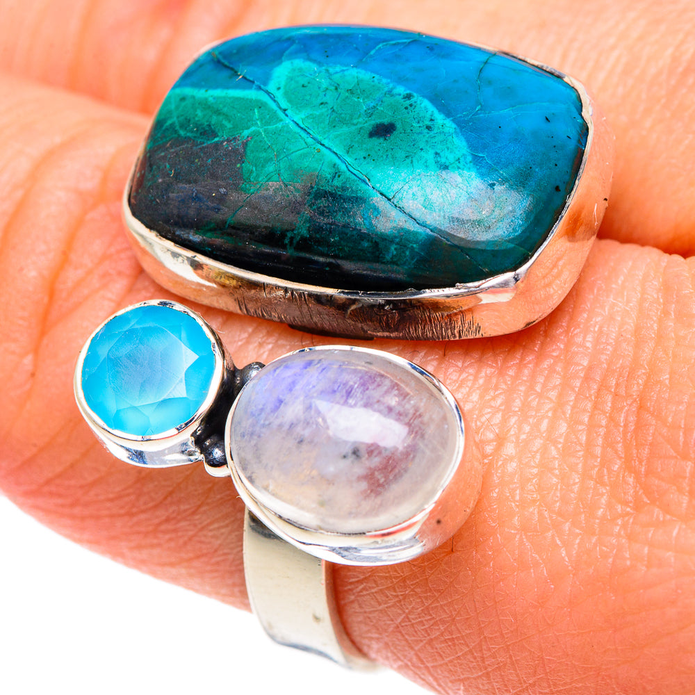 Chrysocolla Rings handcrafted by Anasilvercos - RING91807