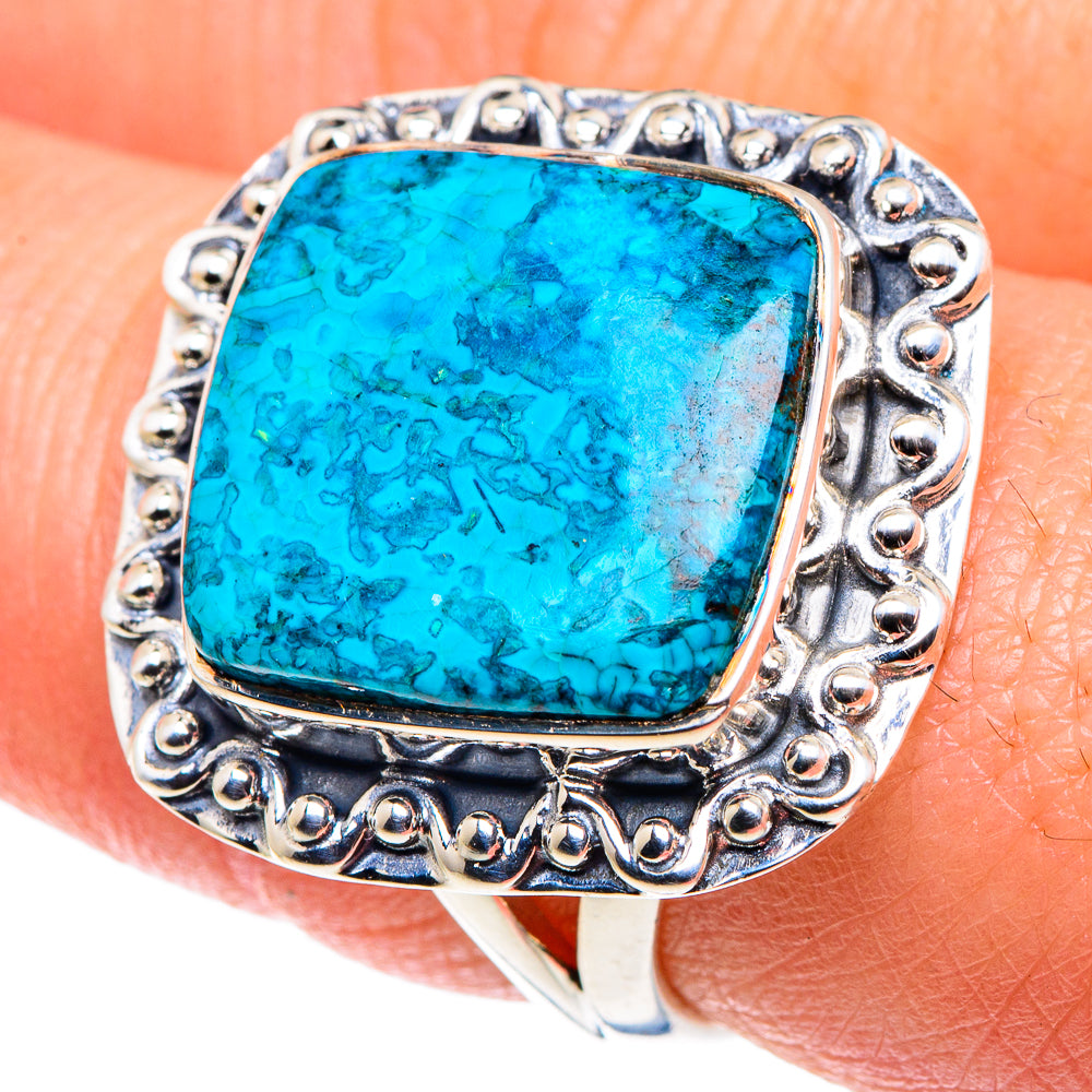 Chrysocolla Rings handcrafted by Anasilvercos - RING91810