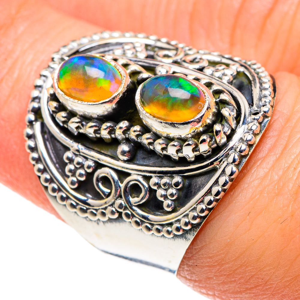Ethiopian Opal Rings handcrafted by Anasilvercos - RING91835