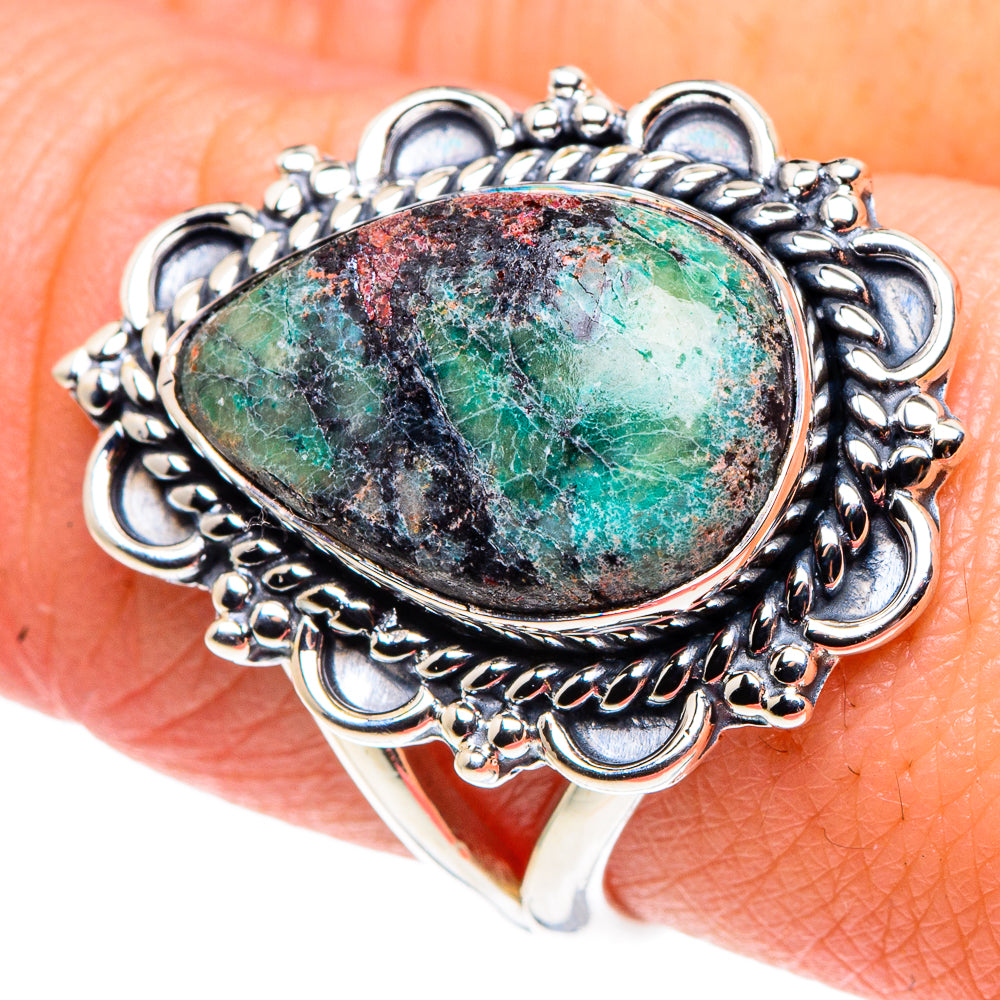 Ruby Fuchsite Rings handcrafted by Anasilvercos - RING91844