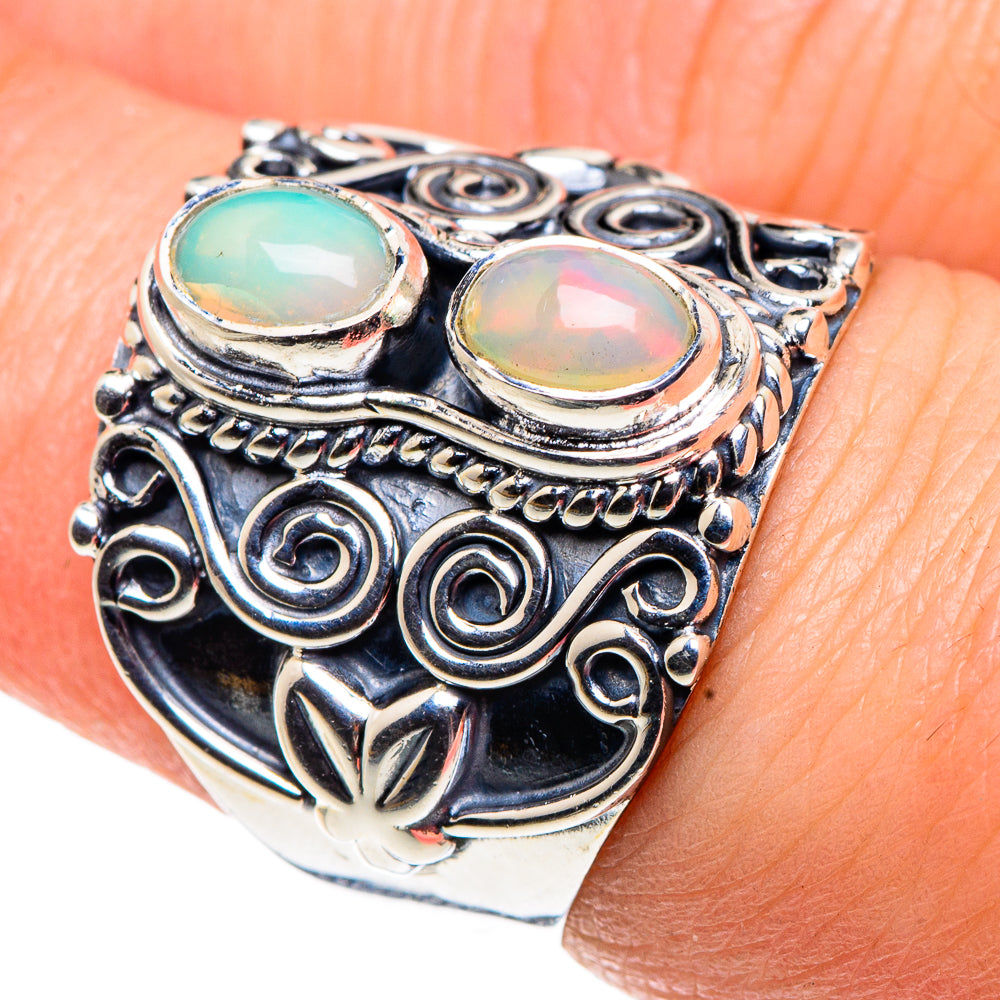 Ethiopian Opal Rings handcrafted by Anasilvercos - RING91861