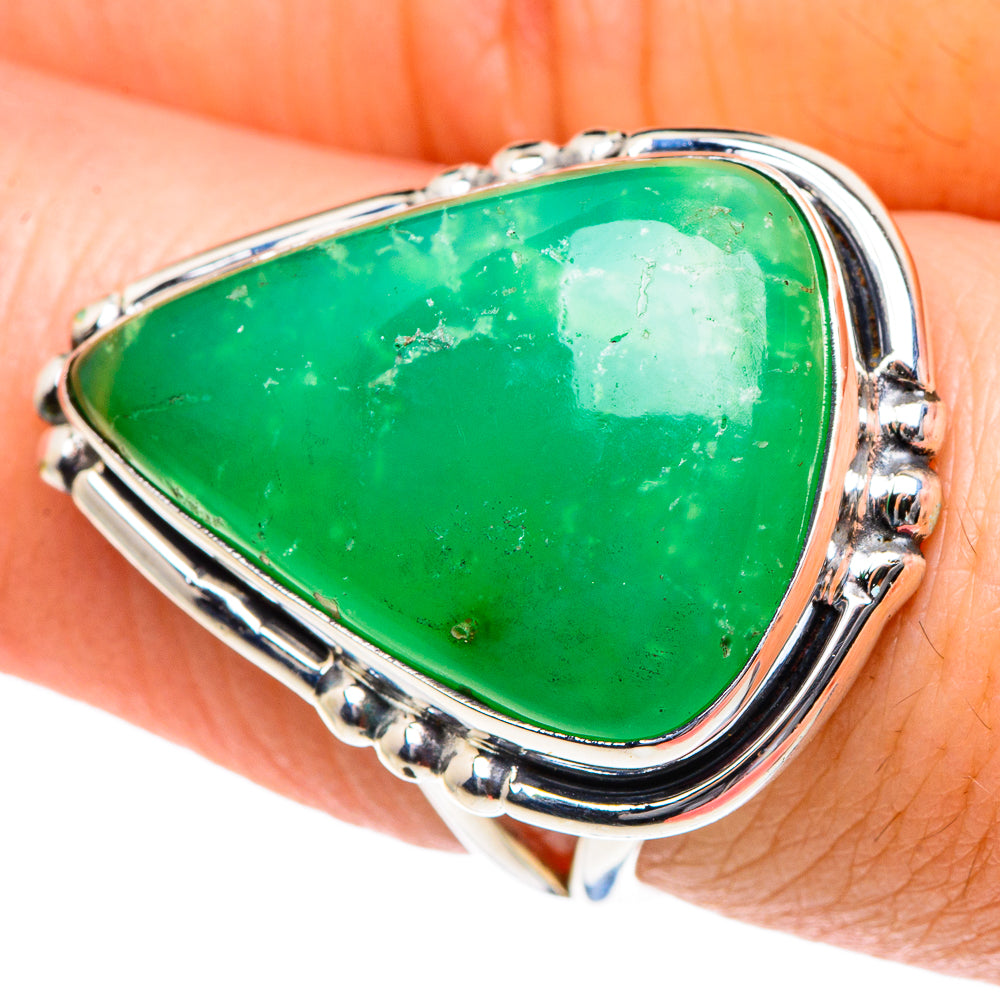 Chrysoprase Rings handcrafted by Anasilvercos - RING91872