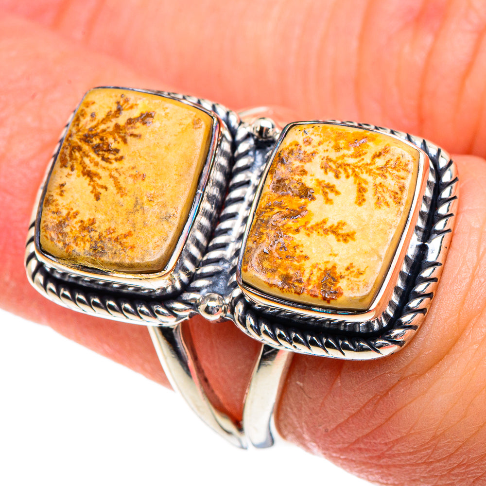 Germany Psilomelane Dendrite Rings handcrafted by Anasilvercos - RING91873