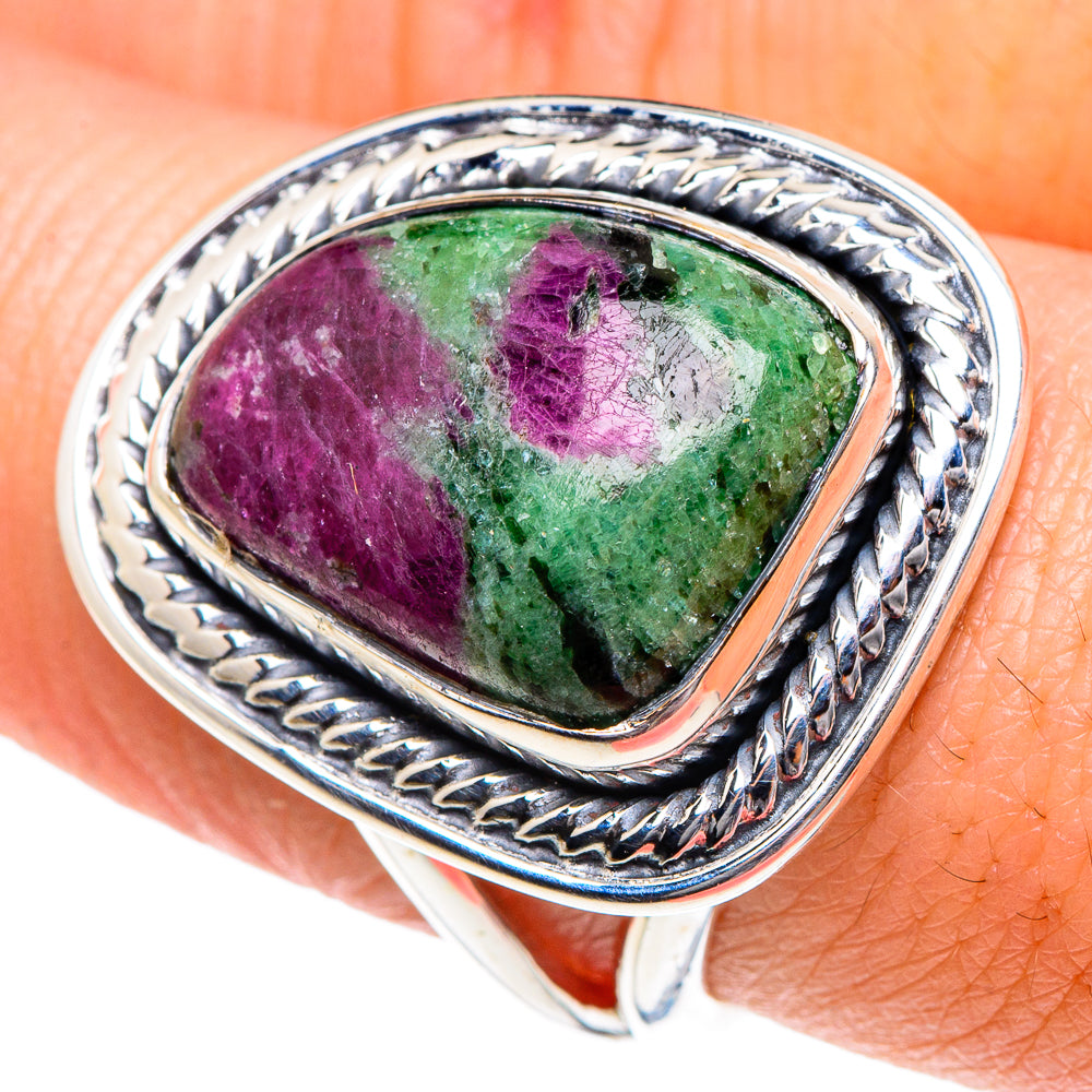 Ruby Zoisite Rings handcrafted by Anasilvercos - RING91884