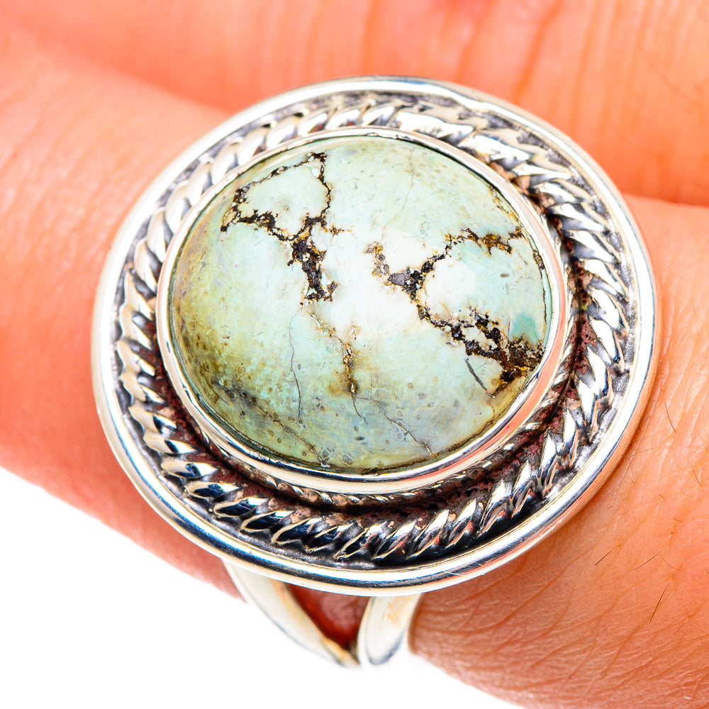 Tibetan Turquoise Rings handcrafted by Anasilvercos - RING91890