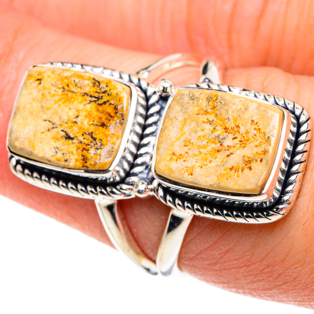 Germany Psilomelane Dendrite Rings handcrafted by Anasilvercos - RING91898