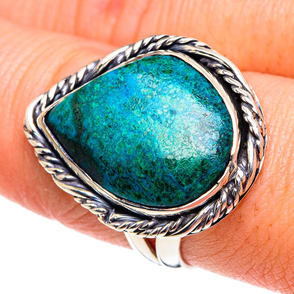 Chrysocolla Rings handcrafted by Anasilvercos - RING91910