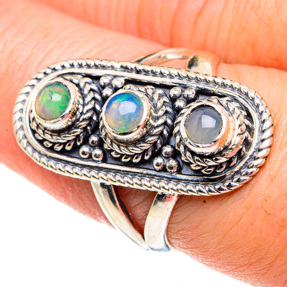 Ethiopian Opal Rings handcrafted by Anasilvercos - RING91911