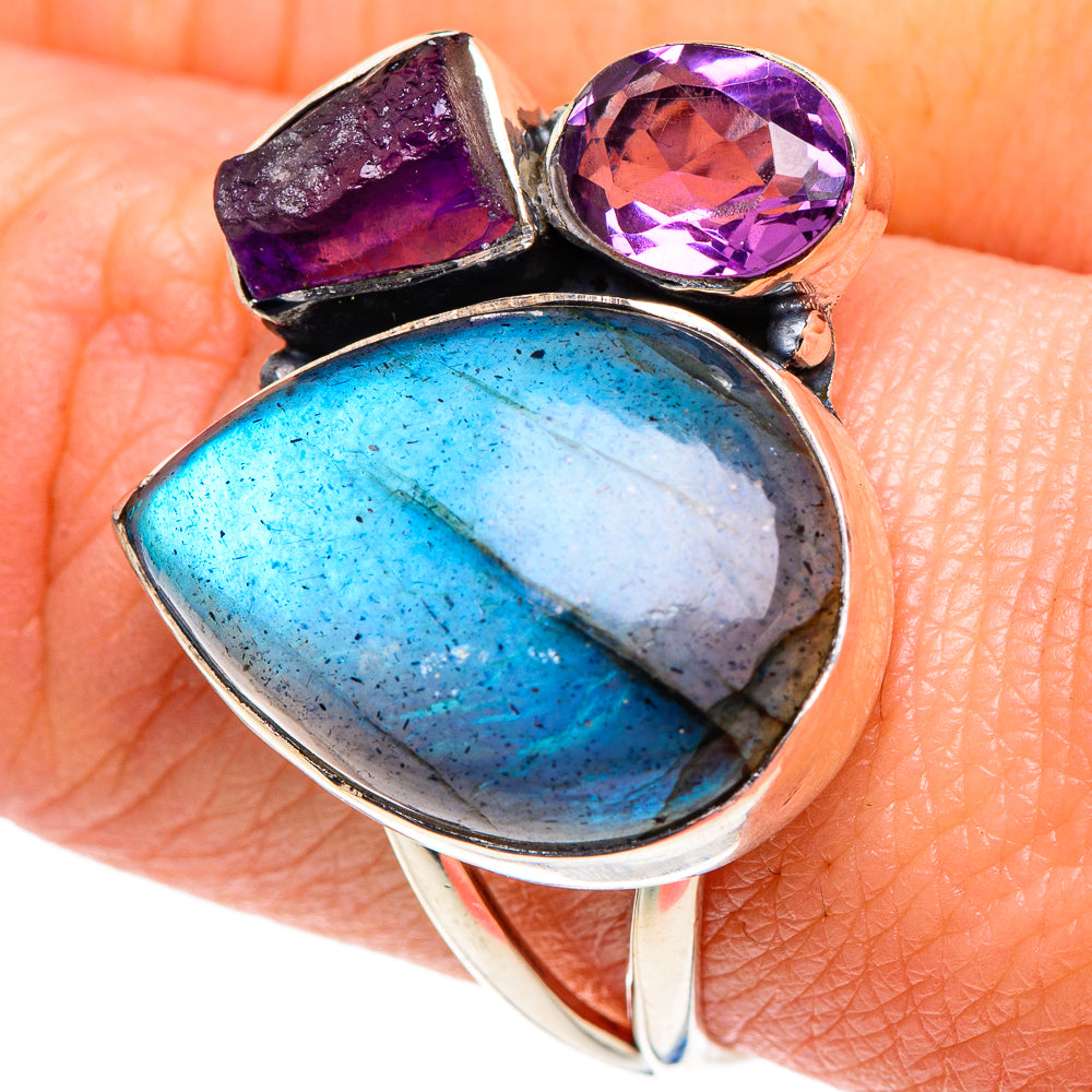 Labradorite Rings handcrafted by Anasilvercos - RING91914