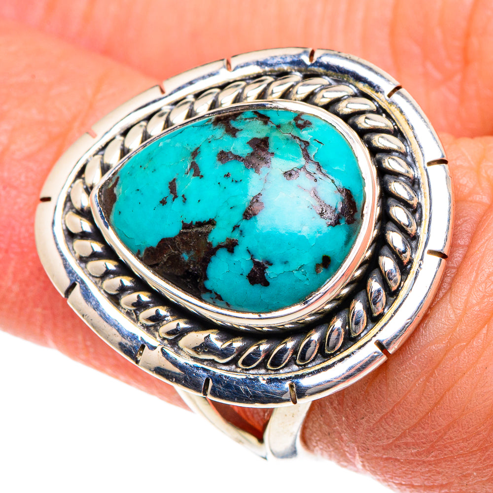 Tibetan Turquoise Rings handcrafted by Anasilvercos - RING91916