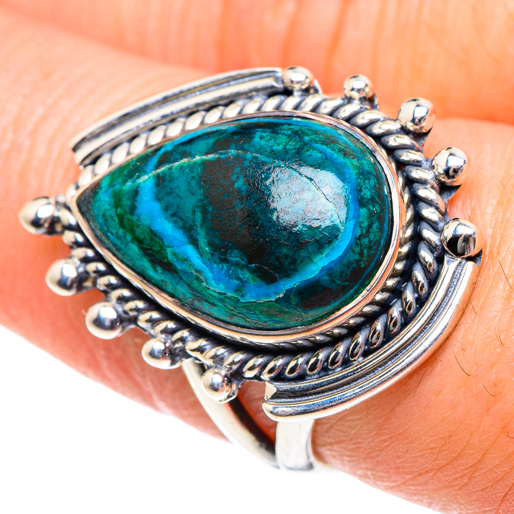 Chrysocolla Rings handcrafted by Anasilvercos - RING91932