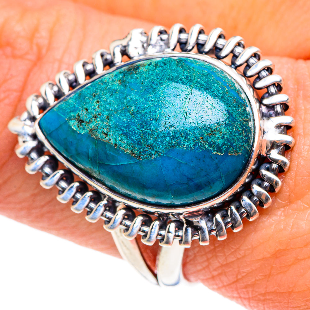 Chrysocolla Rings handcrafted by Anasilvercos - RING91935
