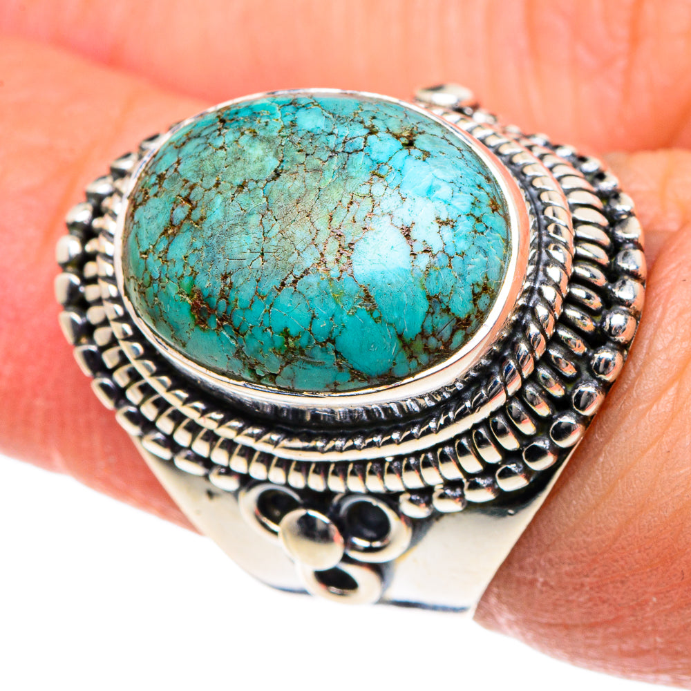 Tibetan Turquoise Rings handcrafted by Anasilvercos - RING91942
