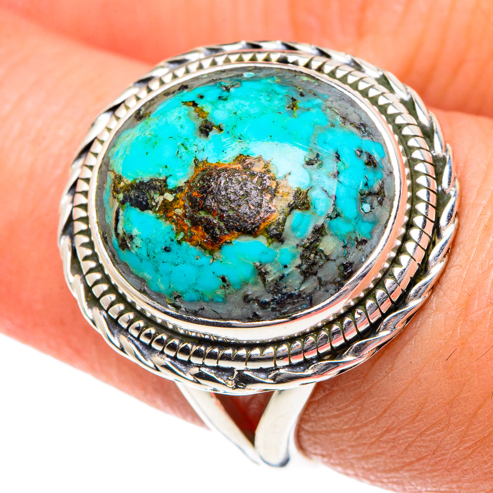 Tibetan Turquoise Rings handcrafted by Anasilvercos - RING91961
