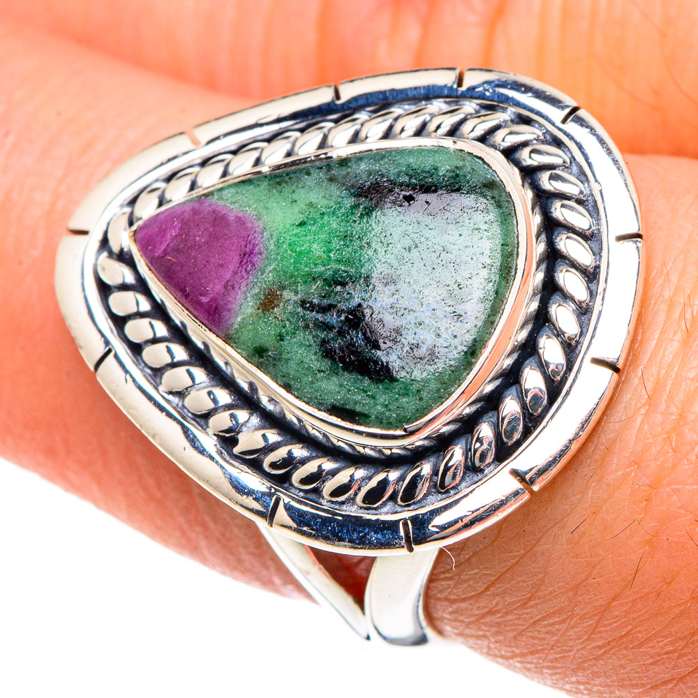 Ruby Zoisite Rings handcrafted by Anasilvercos - RING91965