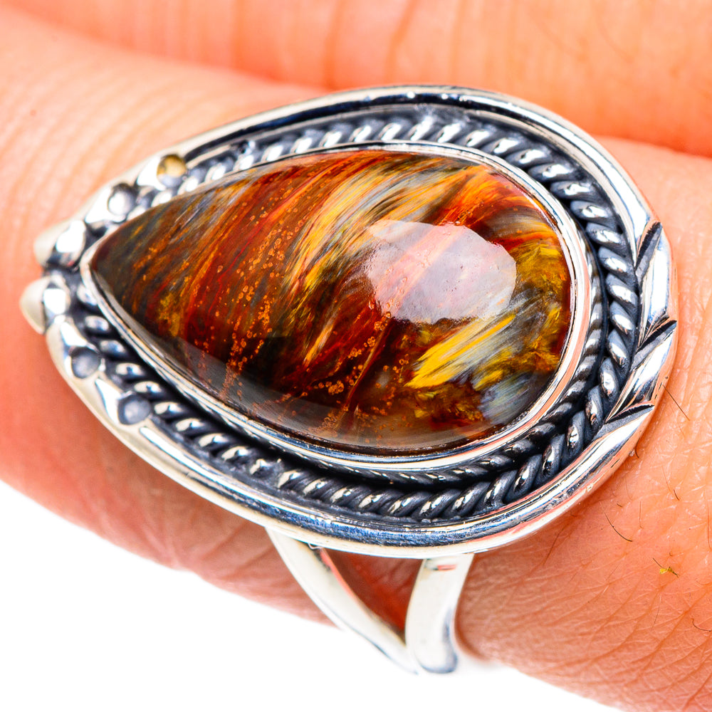 Golden Pietersite Rings handcrafted by Anasilvercos - RING91968