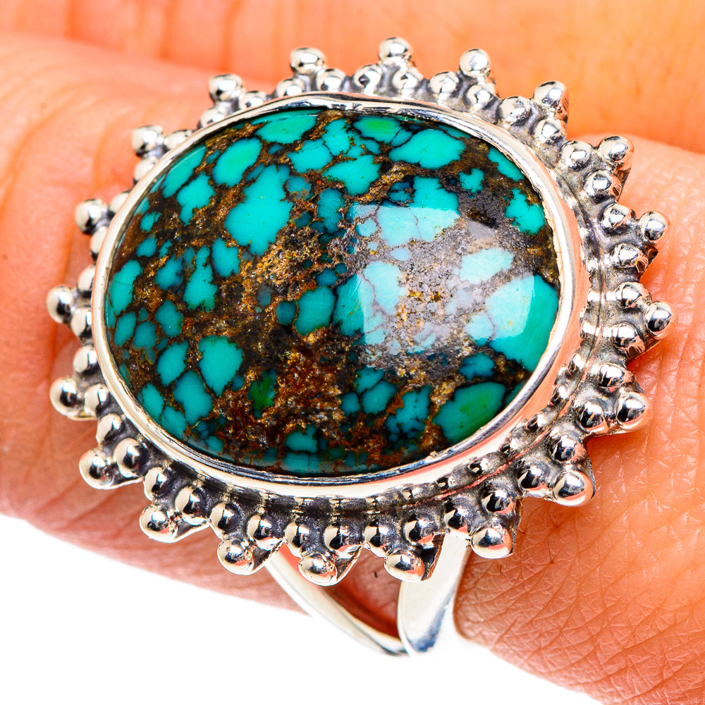 Tibetan Turquoise Rings handcrafted by Anasilvercos - RING91976