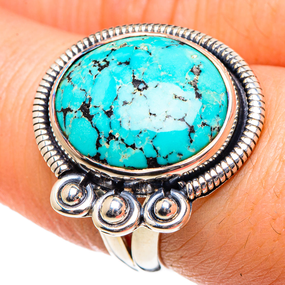 Tibetan Turquoise Rings handcrafted by Anasilvercos - RING91977