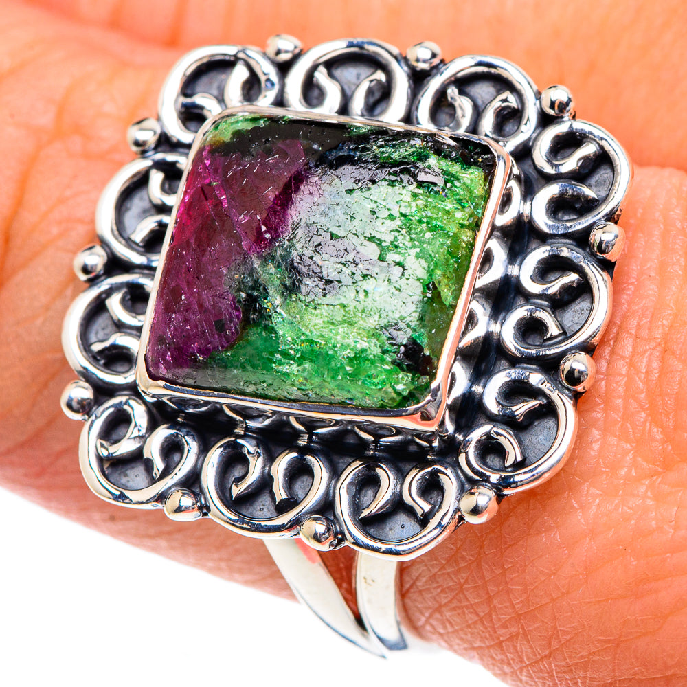 Ruby Zoisite Rings handcrafted by Anasilvercos - RING91980