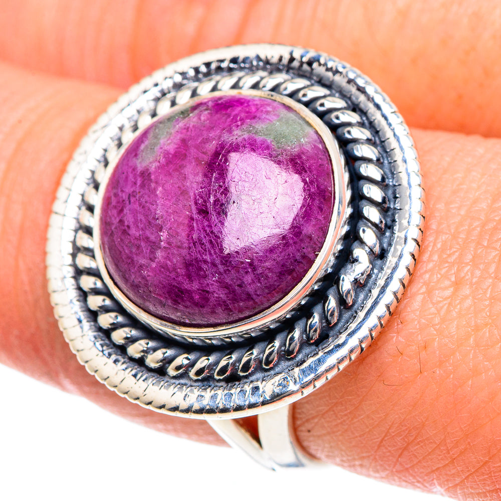 Ruby Fuchsite Rings handcrafted by Anasilvercos - RING91991