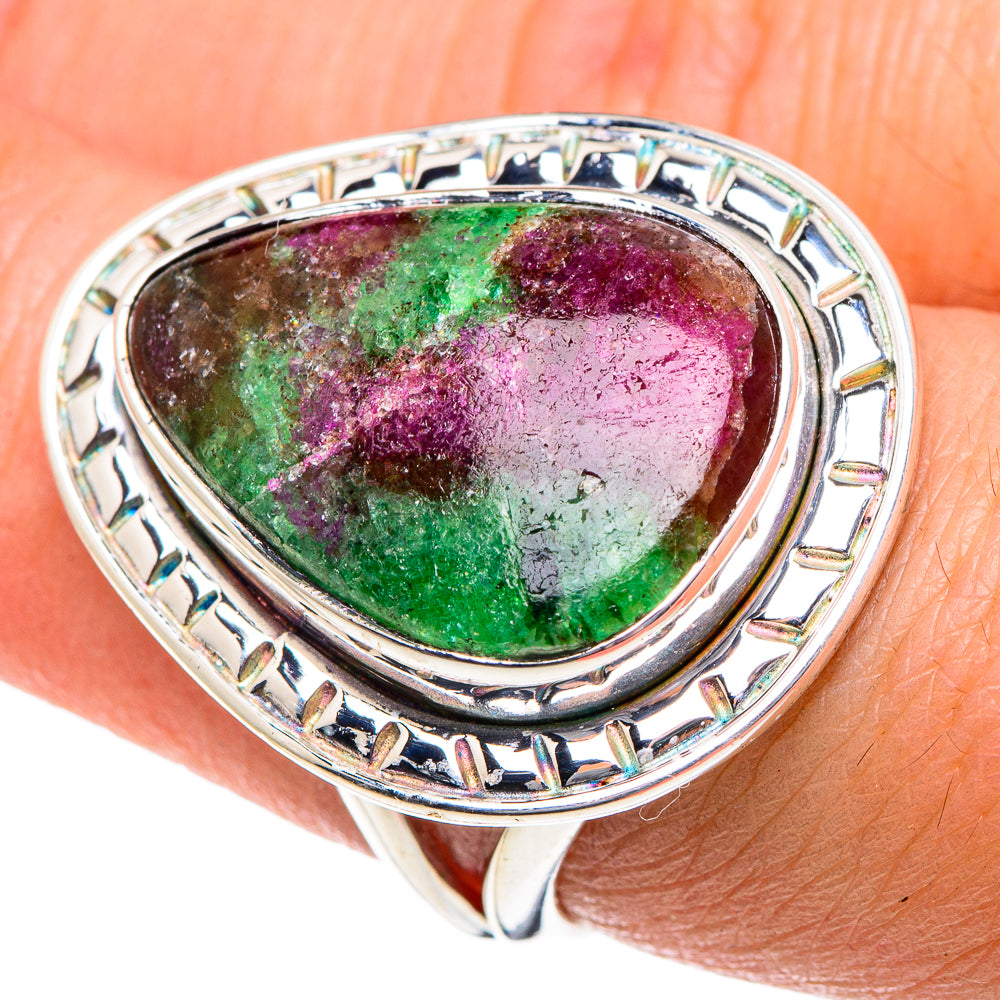 Ruby Zoisite Rings handcrafted by Anasilvercos - RING92005