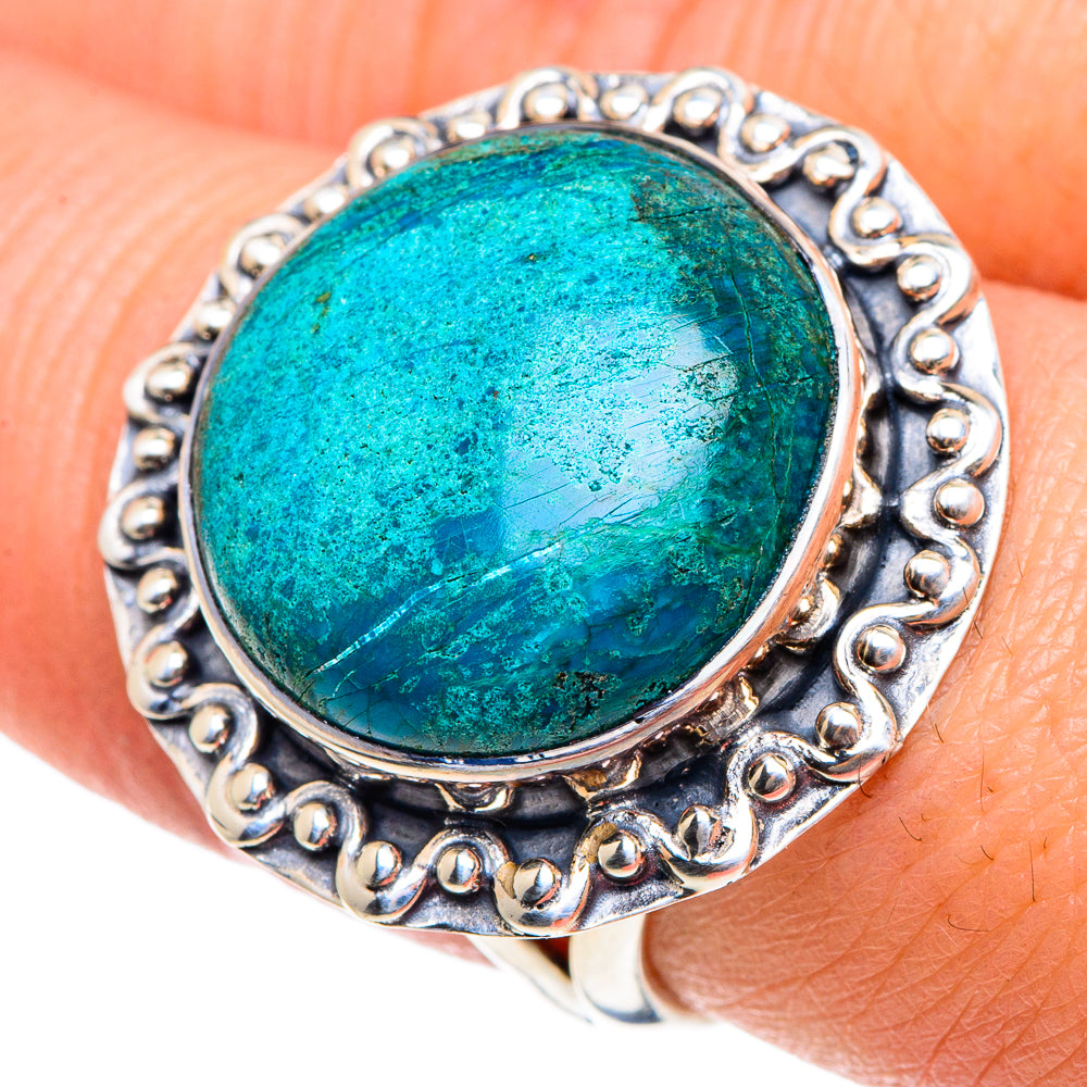 Chrysocolla Rings handcrafted by Anasilvercos - RING92009