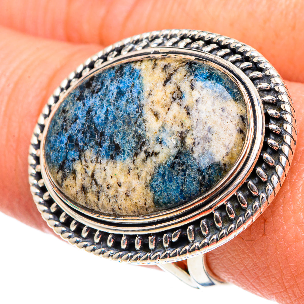 K2 Blue Azurite Rings handcrafted by Anasilvercos - RING92010