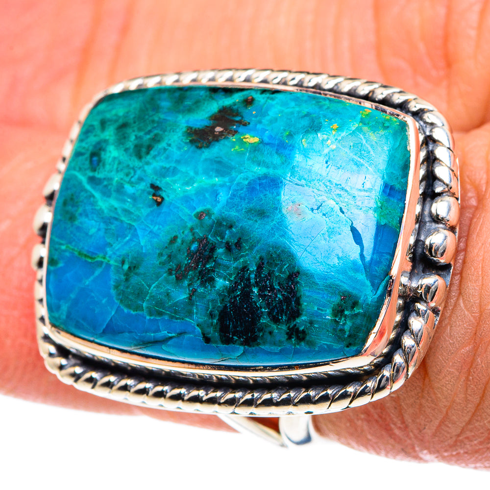 Chrysocolla Rings handcrafted by Anasilvercos - RING92011