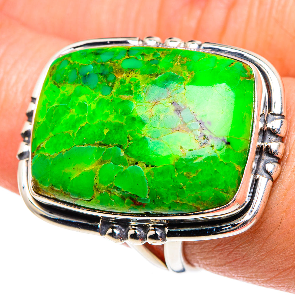 Gaspeite Rings handcrafted by Anasilvercos - RING92018