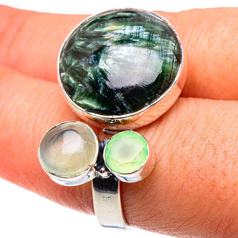 Seraphinite Rings handcrafted by Anasilvercos - RING92019
