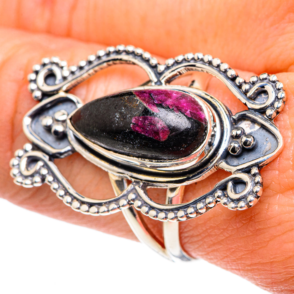 Russian Eudialyte Rings handcrafted by Anasilvercos - RING92026
