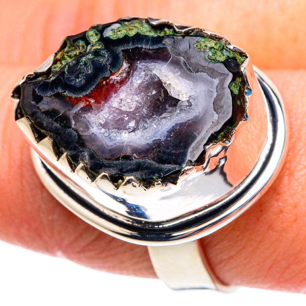 Coconut Druzy Rings handcrafted by Anasilvercos - RING92035