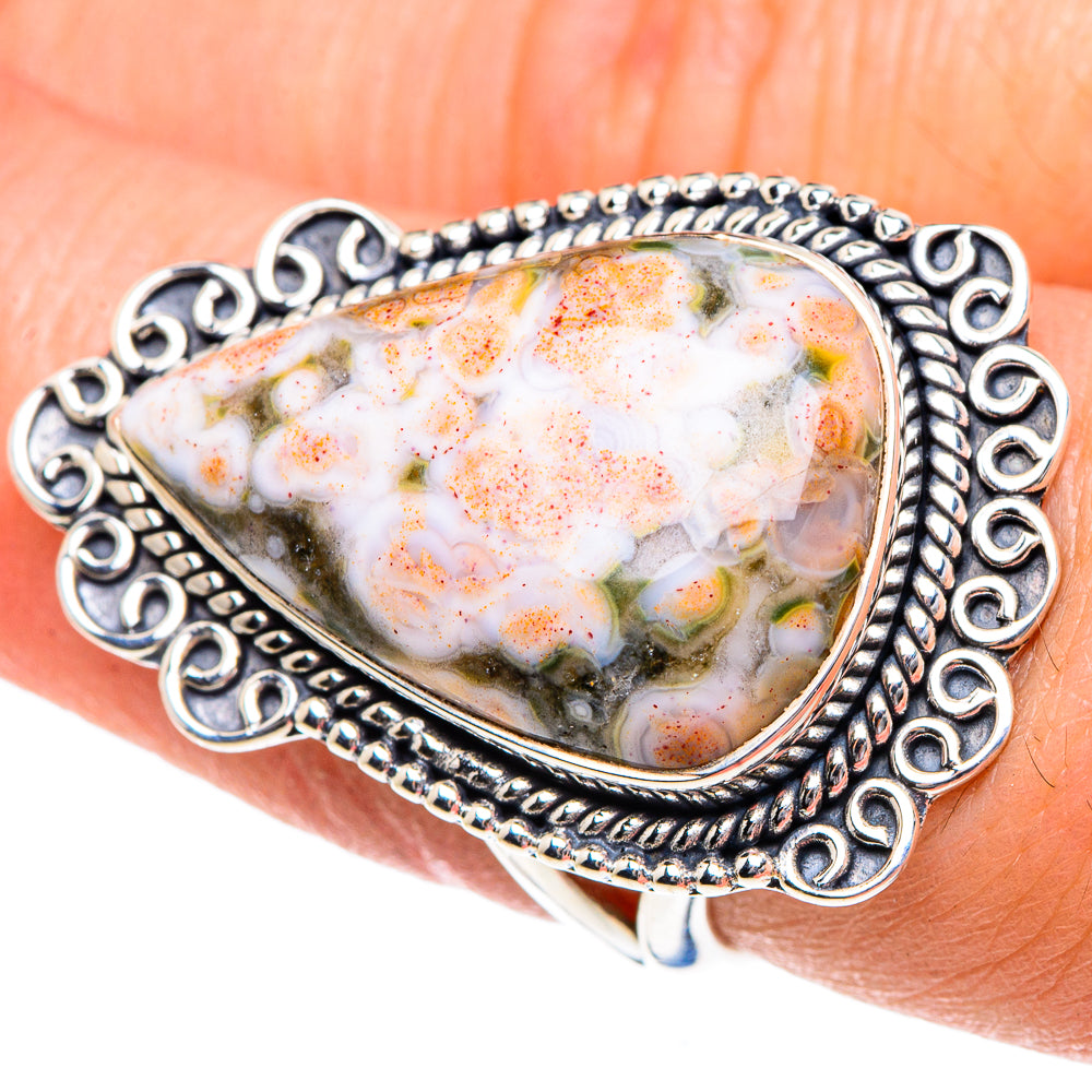 Ocean Jasper Rings handcrafted by Anasilvercos - RING92040